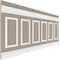 Ekena Millwork 94 1/2"L (Adjustable 40"H to 44"H) Ashford Square Panel Traditional Wainscot Paneling Kit WPKUSQ091P040 - alternate 3